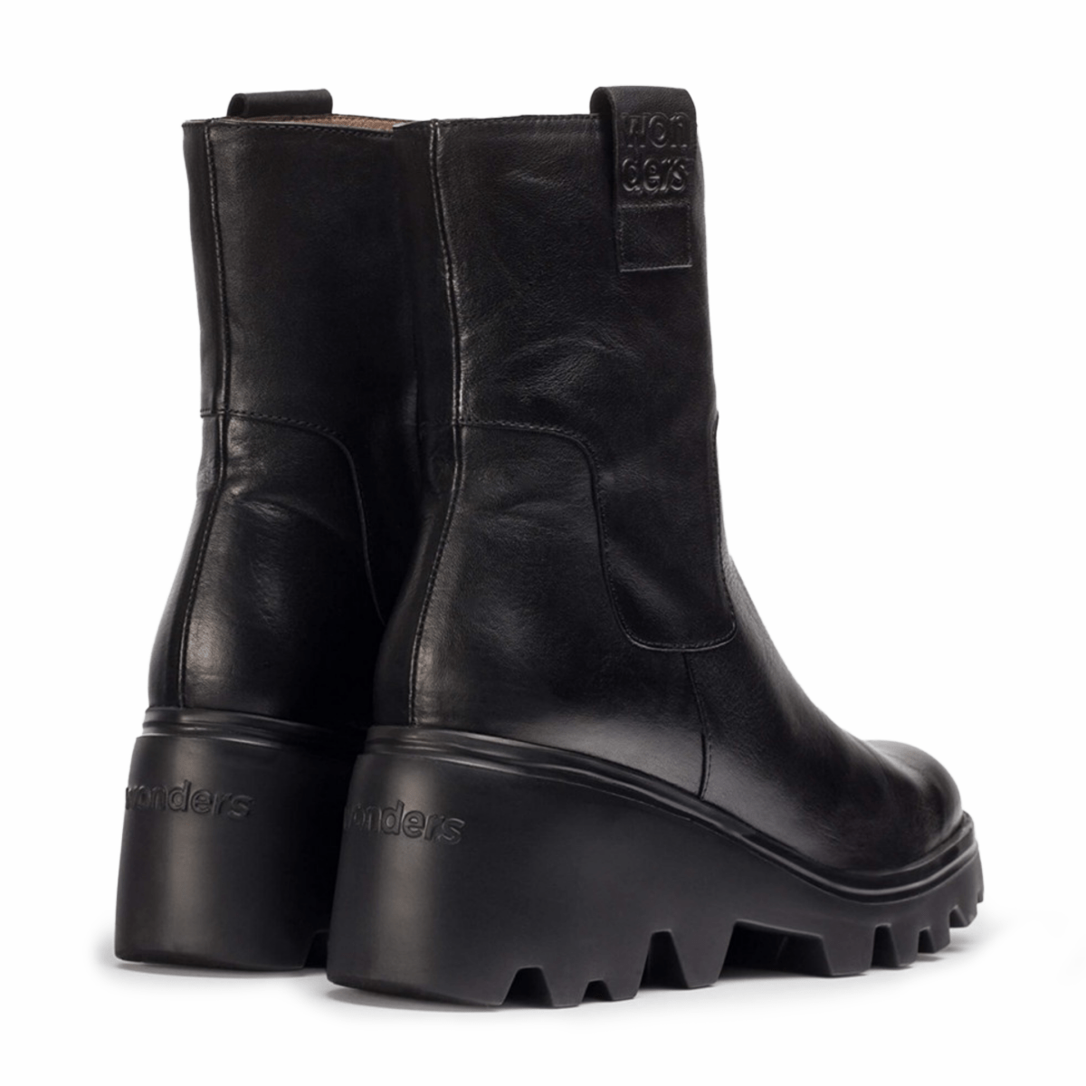 Wonders Women's Tornoto 22 Black Leather - 9027233 - Tip Top Shoes of New York