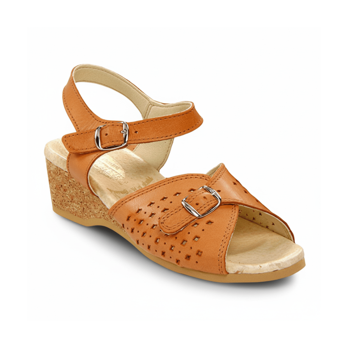 Worishofer Women's 811 Tan Perforated Leather - 407081402011 - Tip Top Shoes of New York