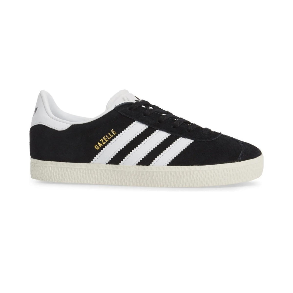 Adidas GS Grade School Gazelle Black White Tip Top Shoes of