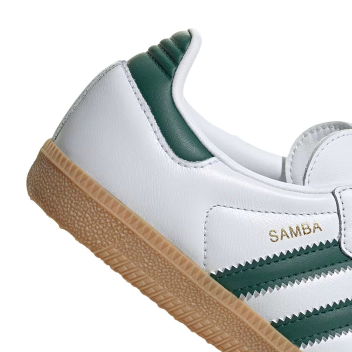 Adidas Kids Grade School Samba OG Cloud White/Collegiate Green/Gum - 1088323 - Tip Top Shoes of New York
