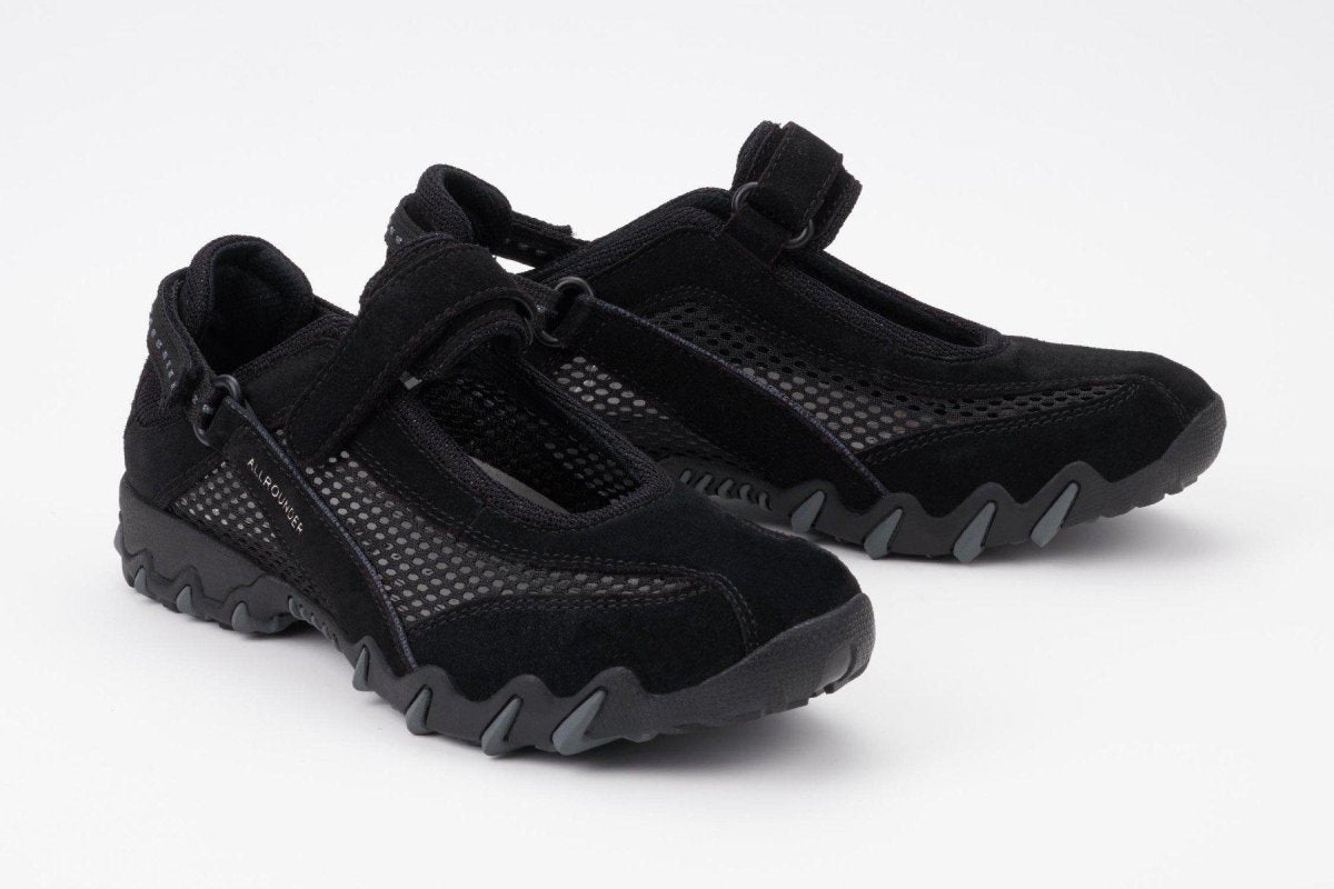 AllRounder Women's Niro Black Suede/Mesh - 340414 - Tip Top Shoes of New York