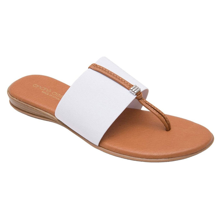 Andre Assous Nice Featherweights ™ Elastic Sandal (White) - 3004114 - Tip Top Shoes of New York