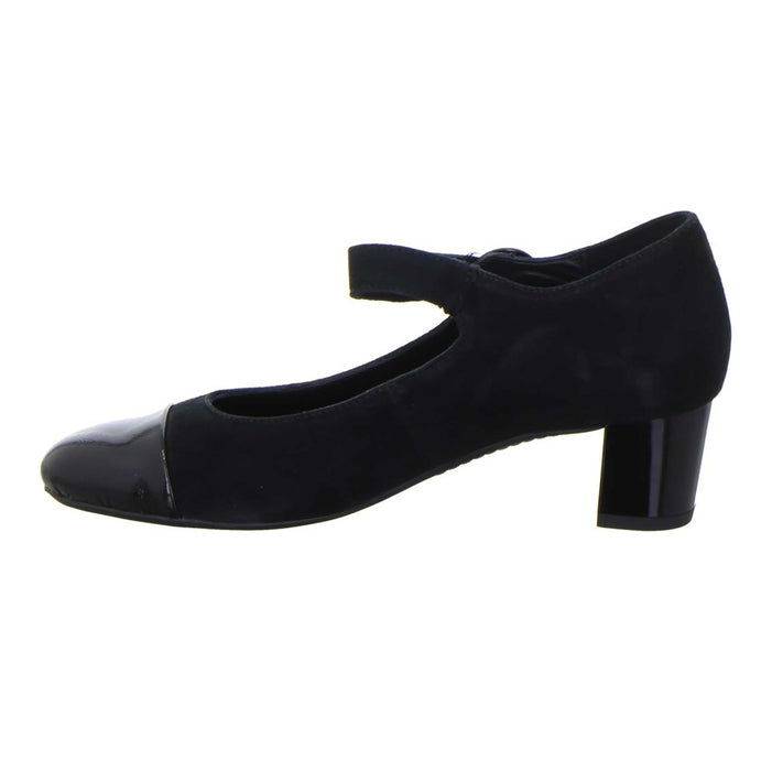 Ara Women's Jordana Black Suede/Patent - 3013619 - Tip Top Shoes of New York