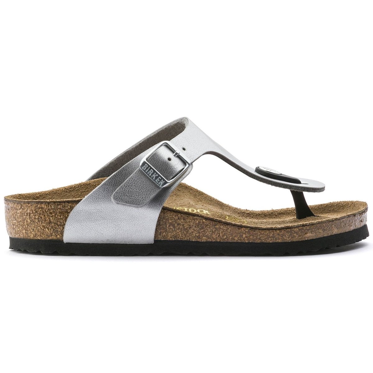 Birkenstock Girl's Gizeh Silver Birko-Flor (Sizes 30-34) - 405933208019 - Tip Top Shoes of New York