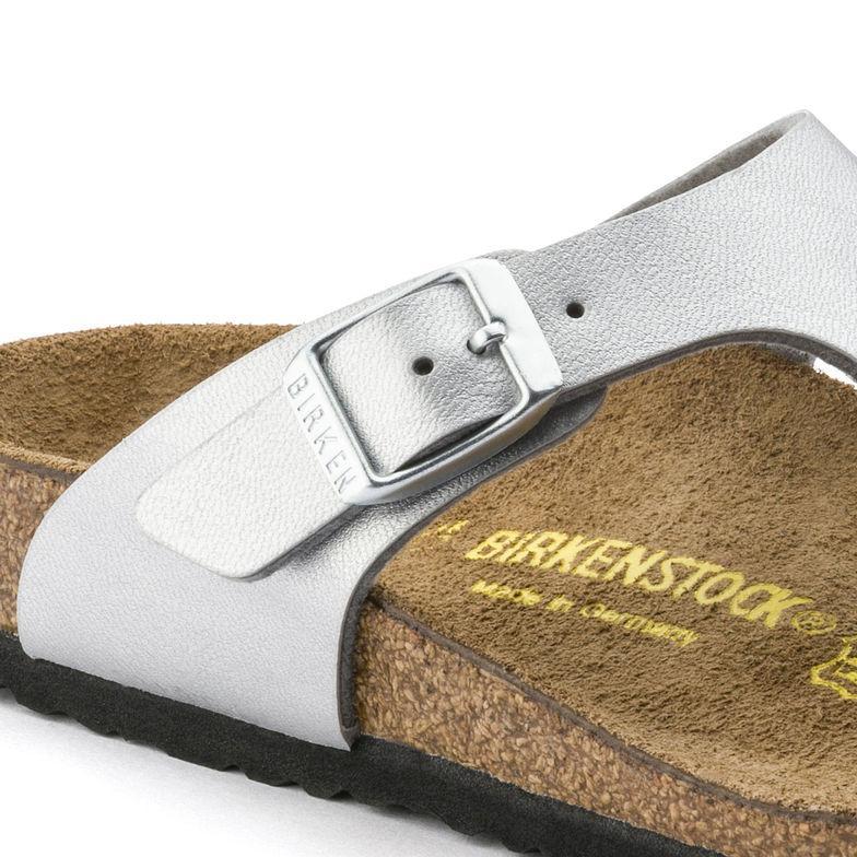 Birkenstock Girl's Gizeh Silver Birko-Flor (Sizes 30-34) - 405933208019 - Tip Top Shoes of New York