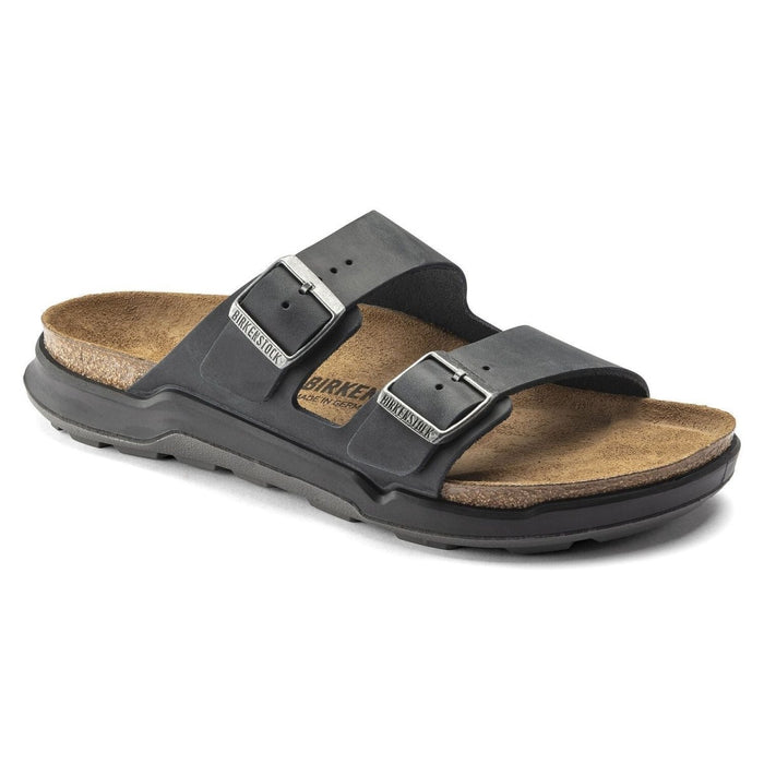 Birkenstock Men's Arizona Rugged Cross Town Black Oiled Leather - 3000008 - Tip Top Shoes of New York