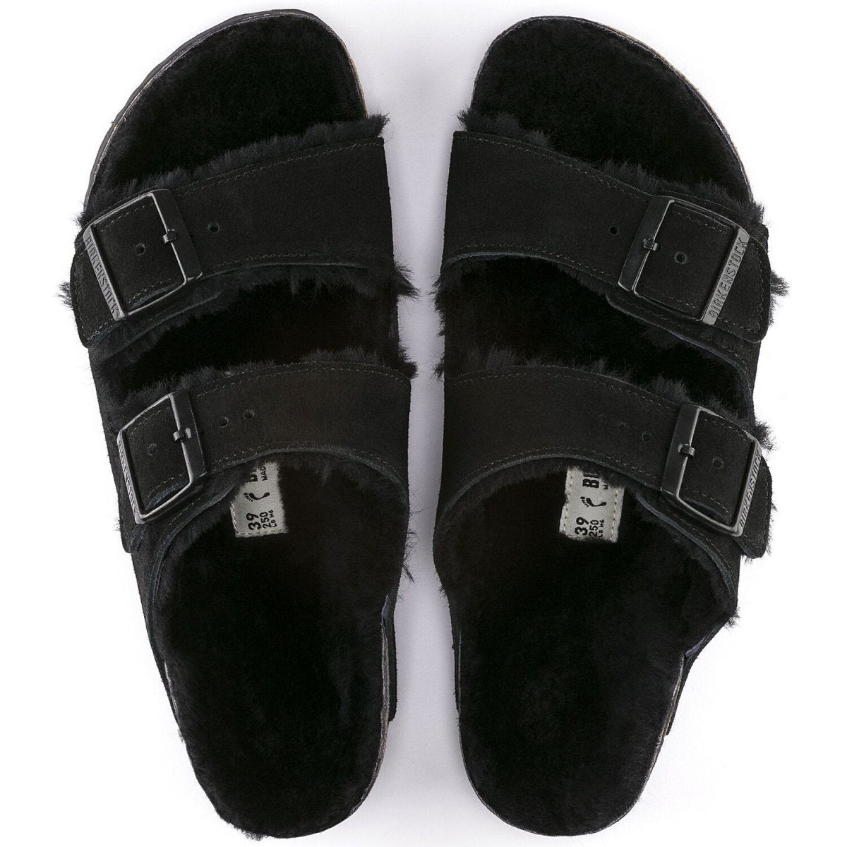 Birkenstock Men's Arizona Shearling Black Suede - 992501 - Tip Top Shoes of New York
