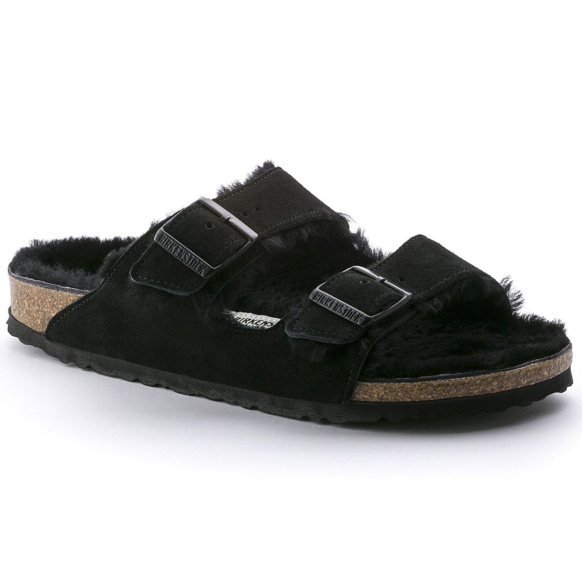 Birkenstock Men's Arizona Shearling Black Suede - 992501 - Tip Top Shoes of New York