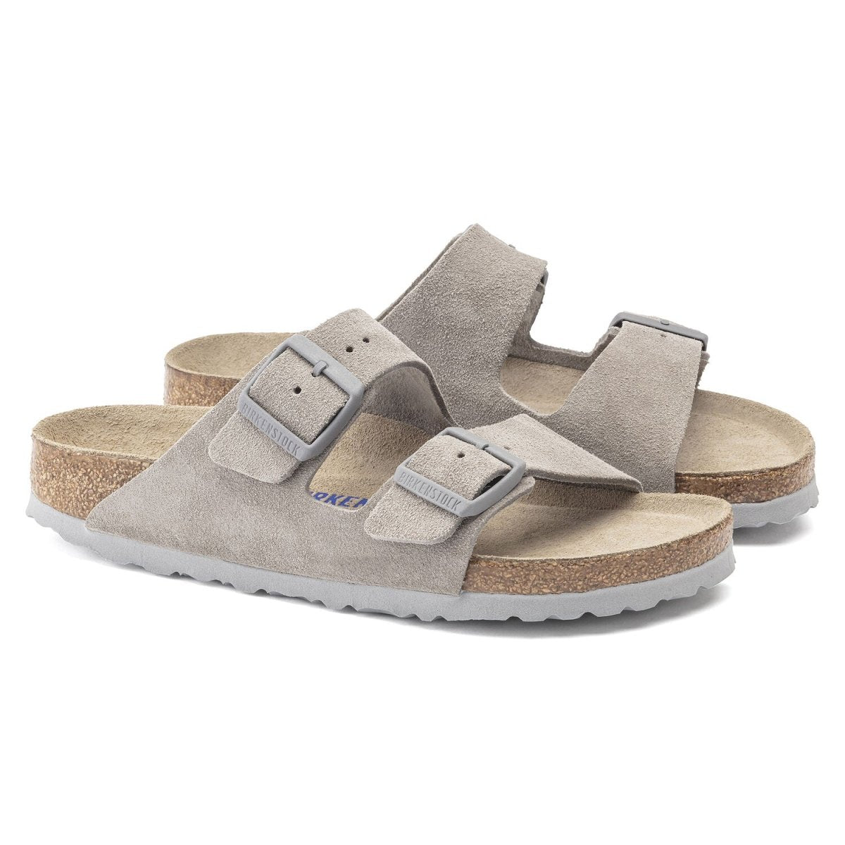Birkenstock Men's Arizona Soft Footbed Stone Suede - 9003661 - Tip Top Shoes of New York