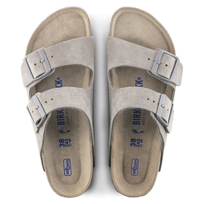Birkenstock Men's Arizona Soft Footbed Stone Suede - 9003661 - Tip Top Shoes of New York