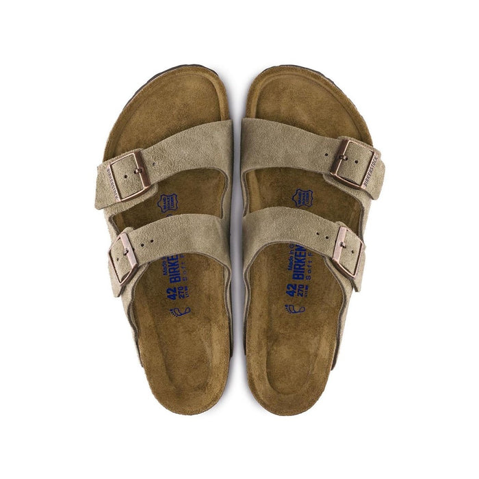 Birkenstock Men's Arizona Soft Footbed Taupe Suede - 407691204012 - Tip Top Shoes of New York