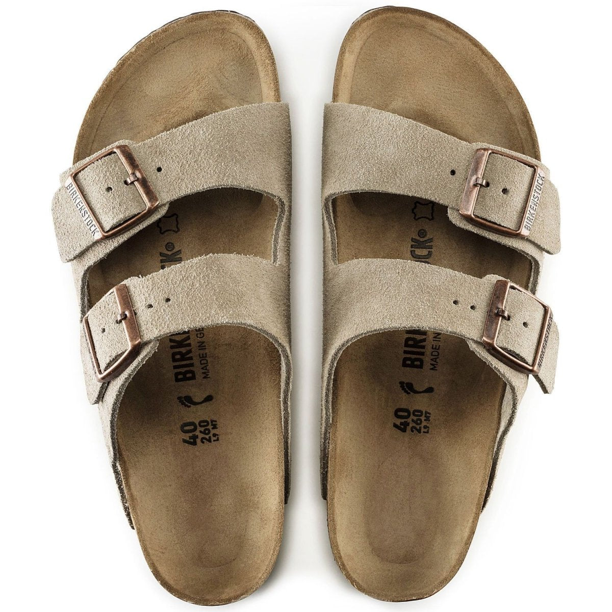 Birkenstock Men's Arizona Taupe Suede - 1036243 - Tip Top Shoes of New York