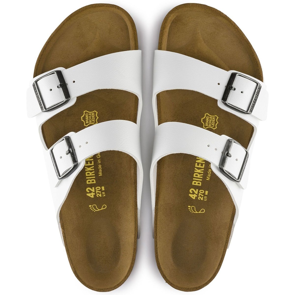 Birkenstock Men's Arizona White Birko-Flor - Tip Top Shoes of New York