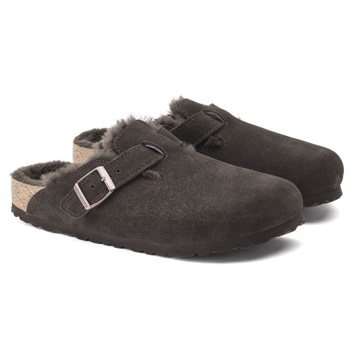 Birkenstock Men's Boston Shearling Brown Suede - 3002430 - Tip Top Shoes of New York