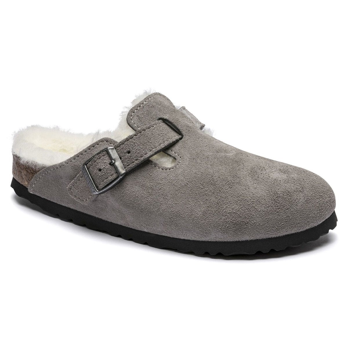Birkenstock Men's Boston Shearling Stone Suede - 3003052 - Tip Top Shoes of New York