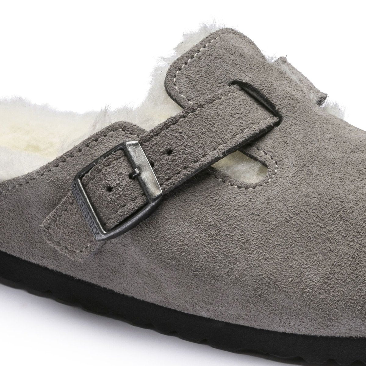 Birkenstock Men's Boston Shearling Stone Suede - 3003052 - Tip Top Shoes of New York