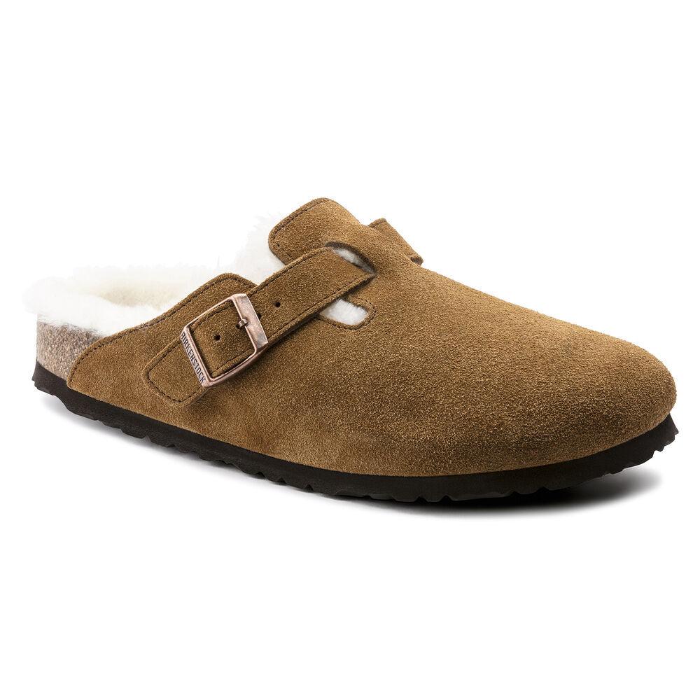 Birkenstock Men's Boston Shearling Mink Suede - Tip Top Shoes of