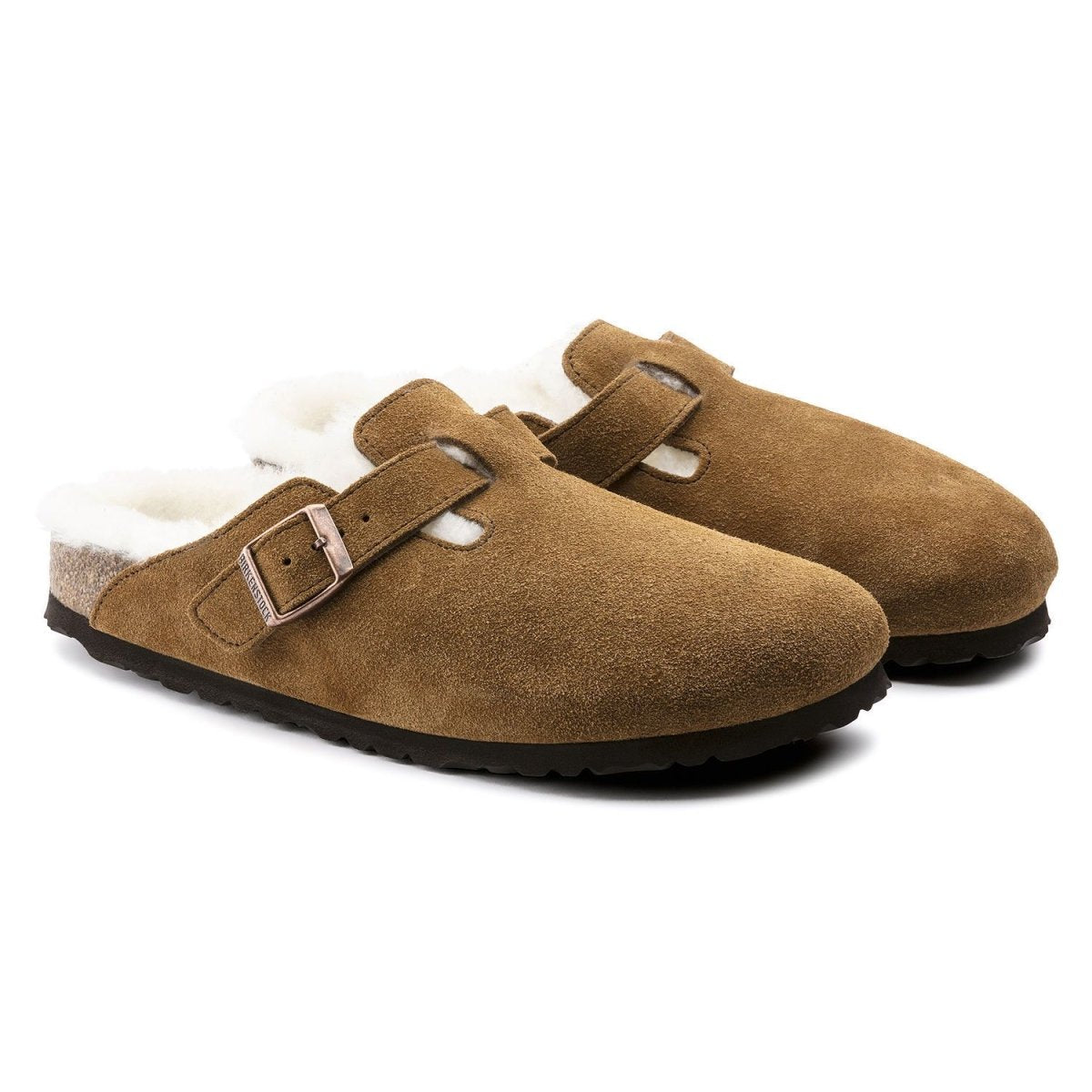 Birkenstock Men's Boston Shearling Mink Suede - Tip Top Shoes of