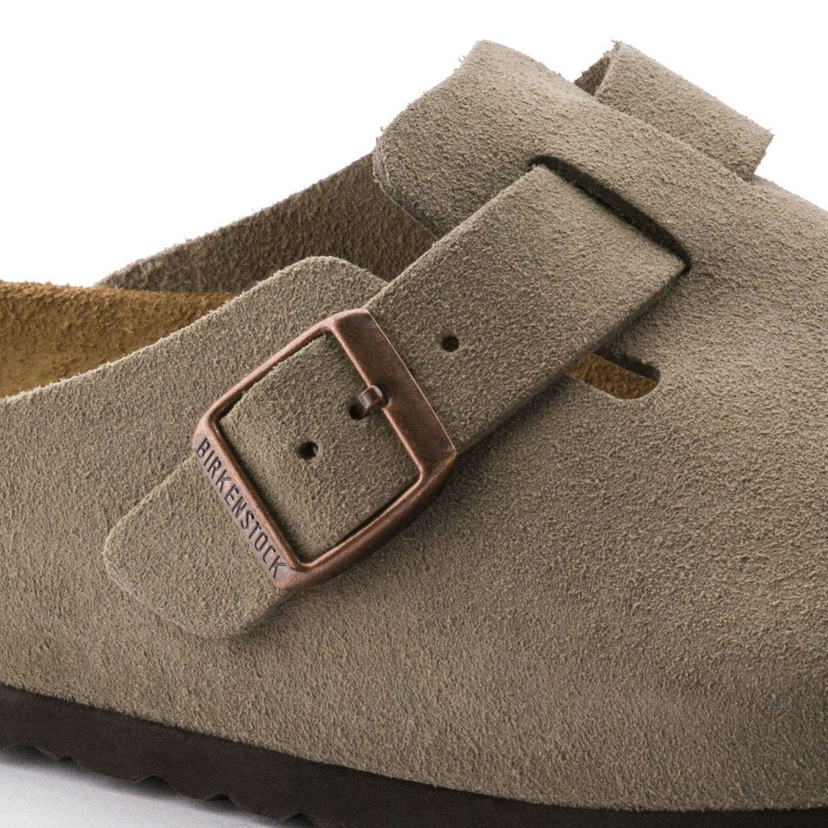 Birkenstock Men's Boston Soft Footbed Taupe Suede - 407964104018 - Tip Top Shoes of New York