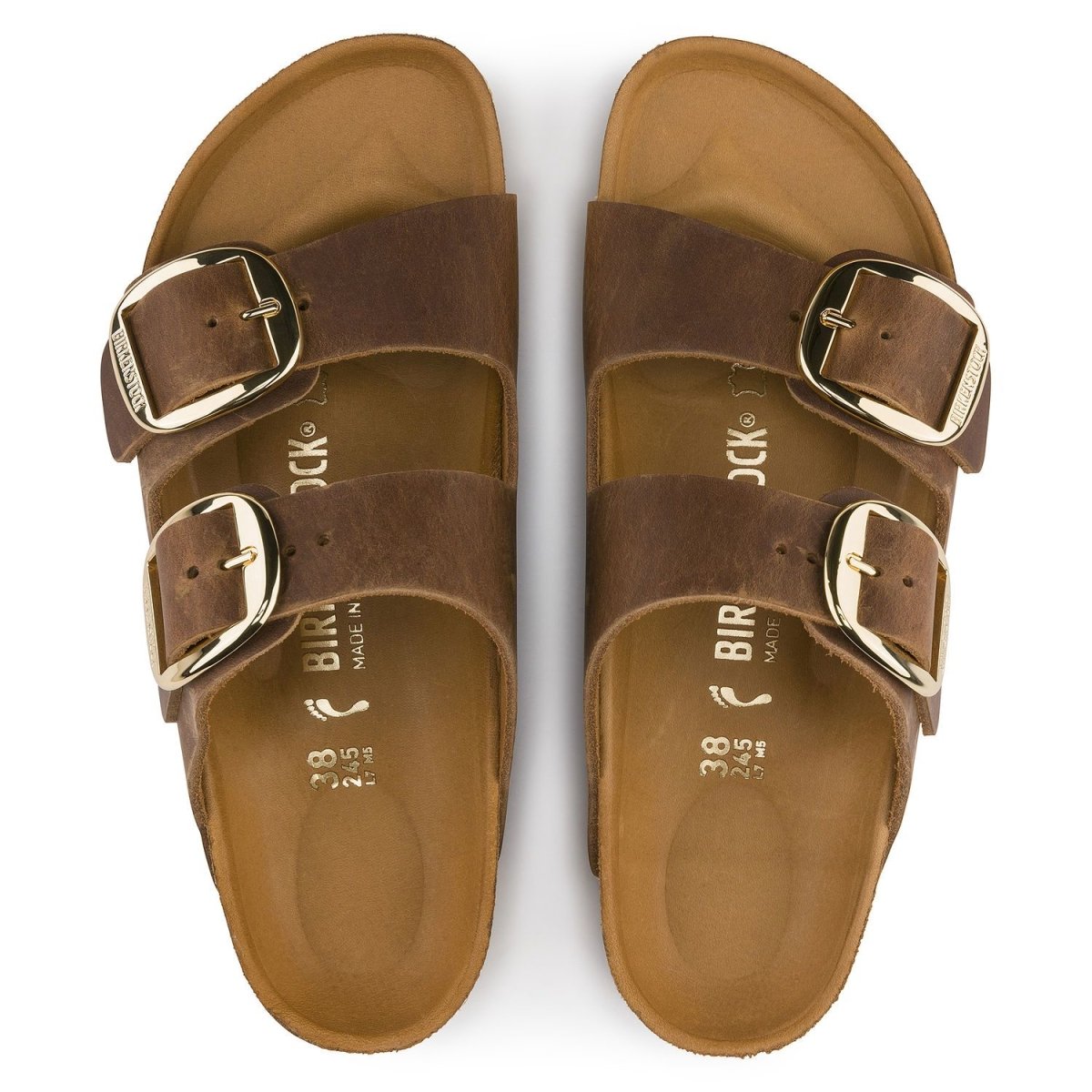 Birkenstock Women's Arizona Big Buckle Oiled Leather Cognac - 875544 - Tip Top Shoes of New York