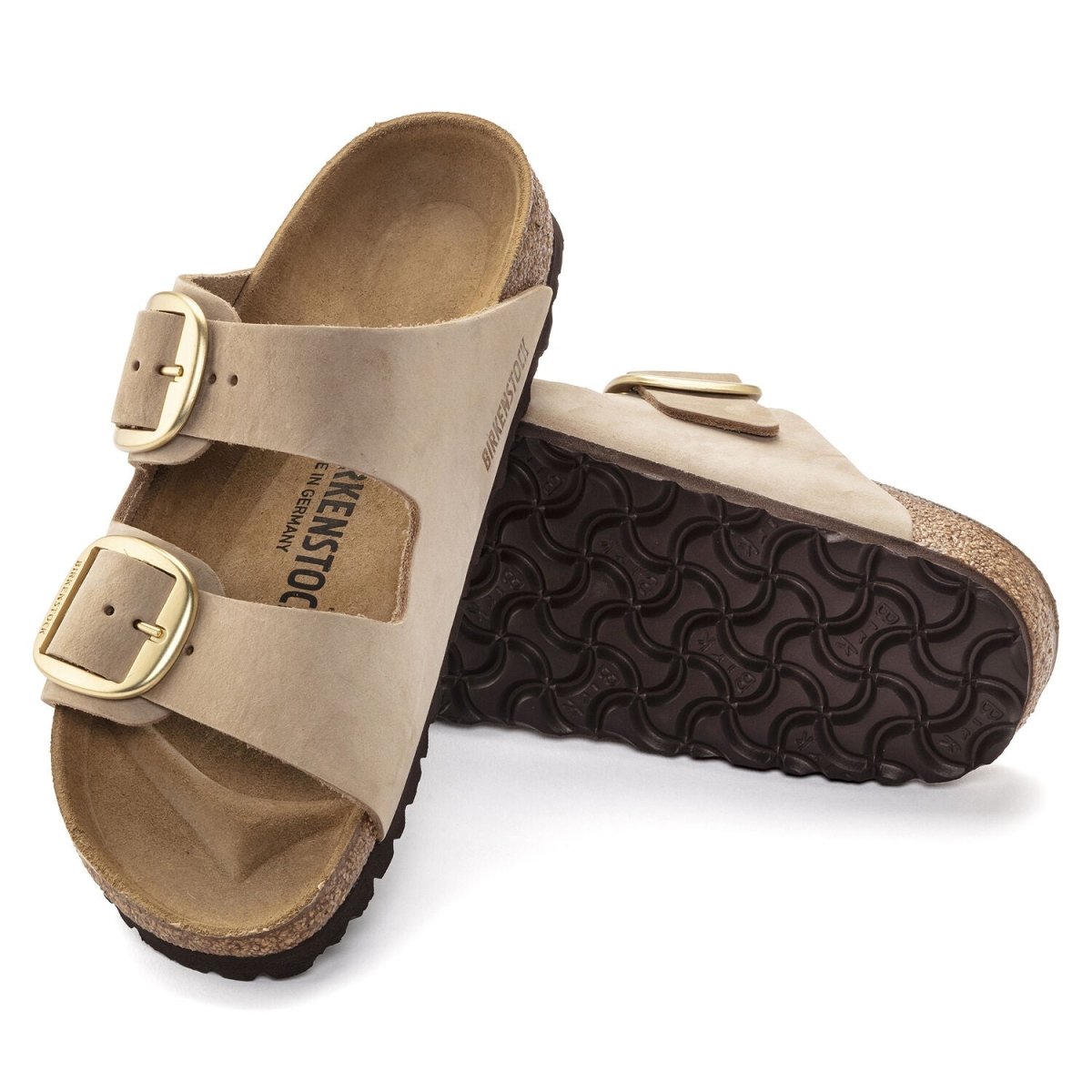 Birkenstock Women's Arizona Big Buckle Sandcastle Nubuck - 9011378 - Tip Top Shoes of New York