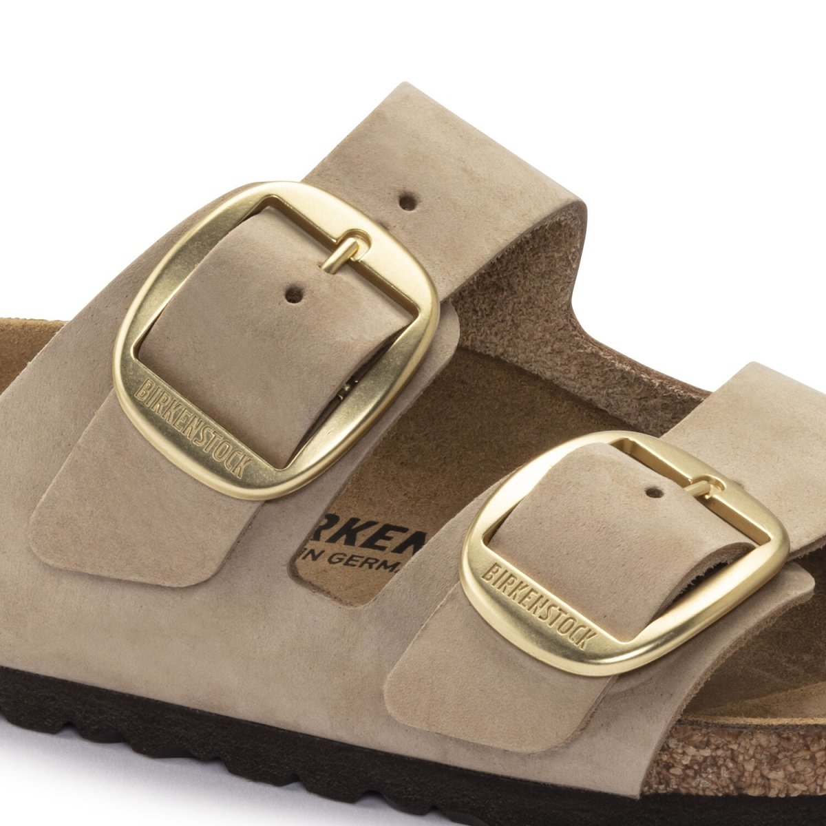 Birkenstock Women's Arizona Big Buckle Sandcastle Nubuck - 9011378 - Tip Top Shoes of New York