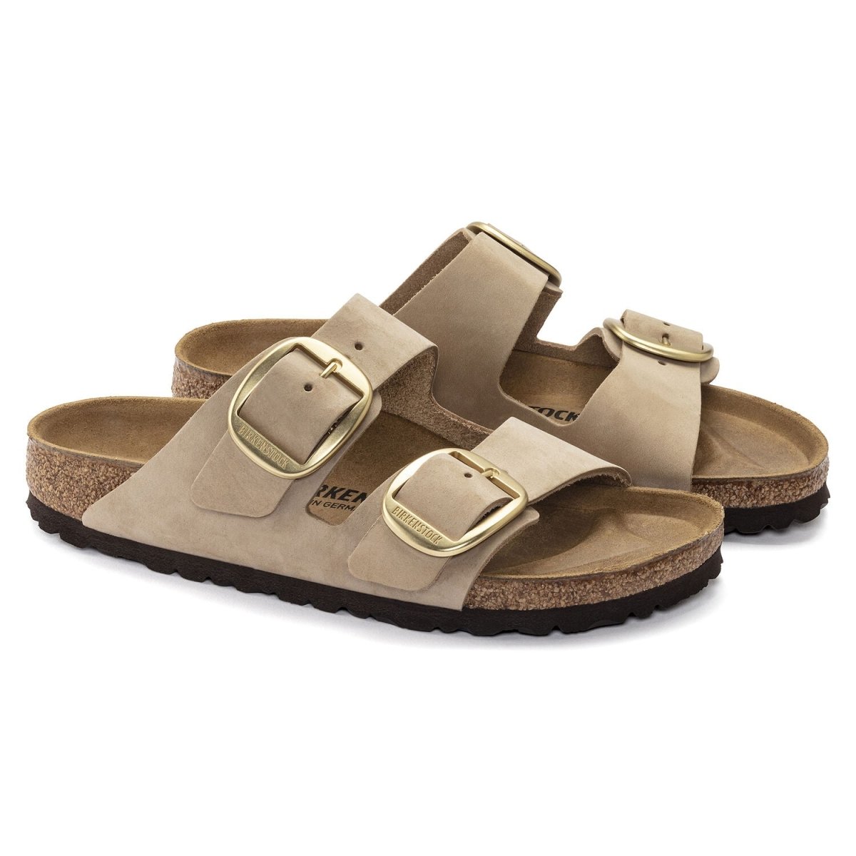 Birkenstock Women's Arizona Big Buckle Sandcastle Nubuck - 9011378 - Tip Top Shoes of New York
