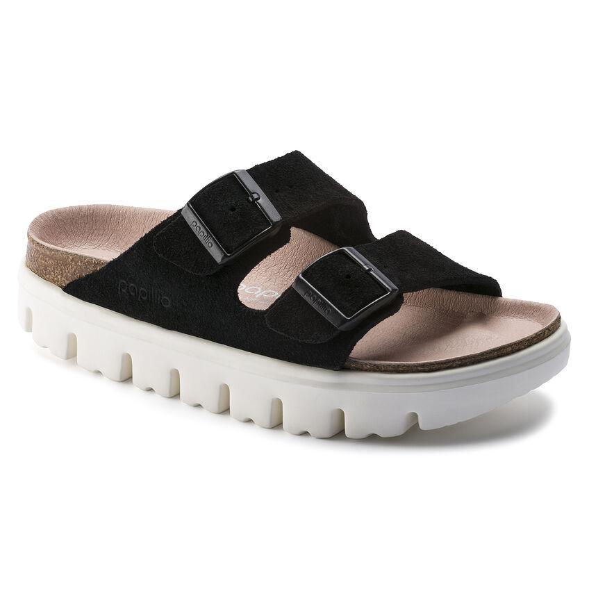 Birkenstock Women's Arizona Chunky Suede Black - 870416 - Tip Top Shoes of New York