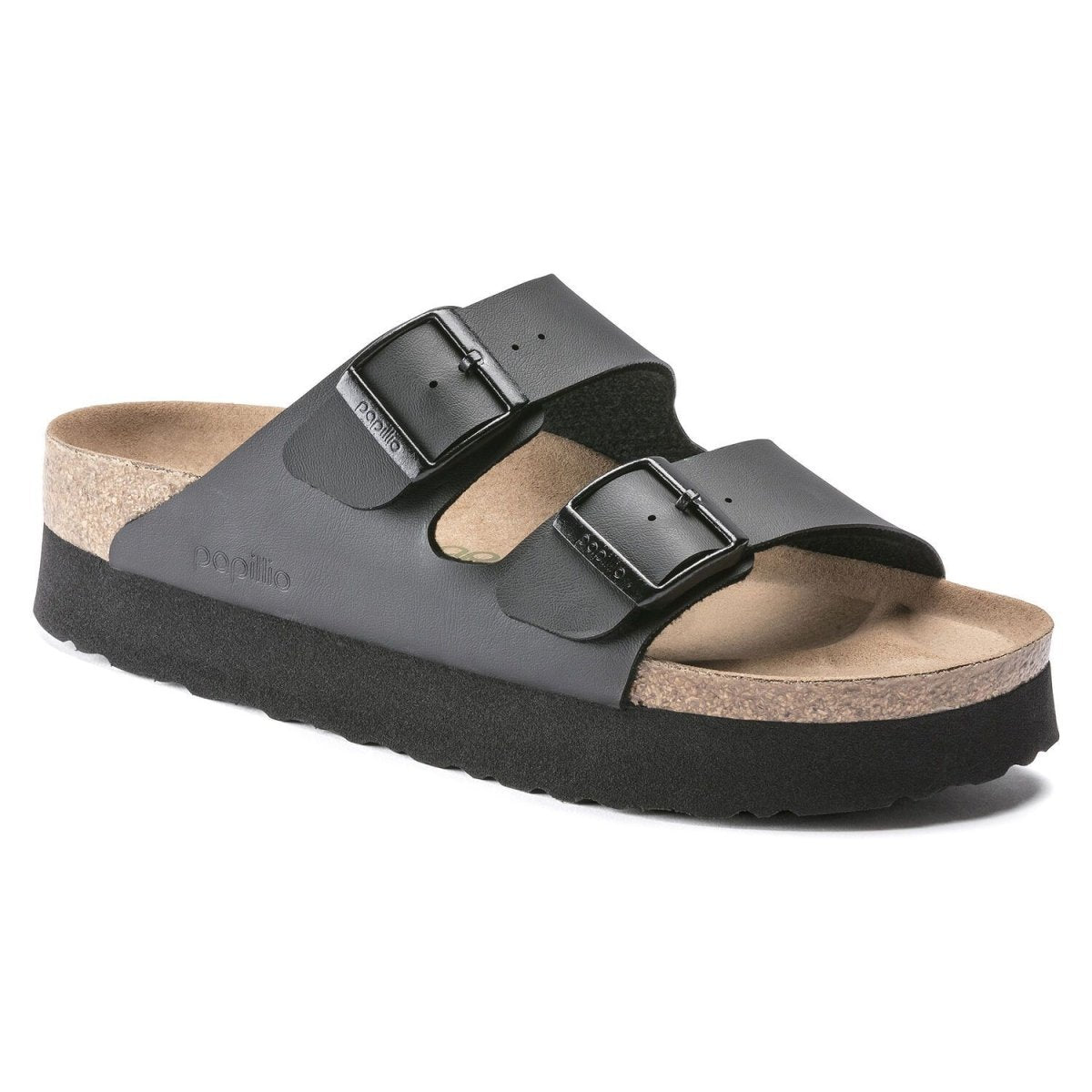 Birkenstock Women's Arizona Platform Vegan Birko-Flor Black - 999379 - Tip Top Shoes of New York