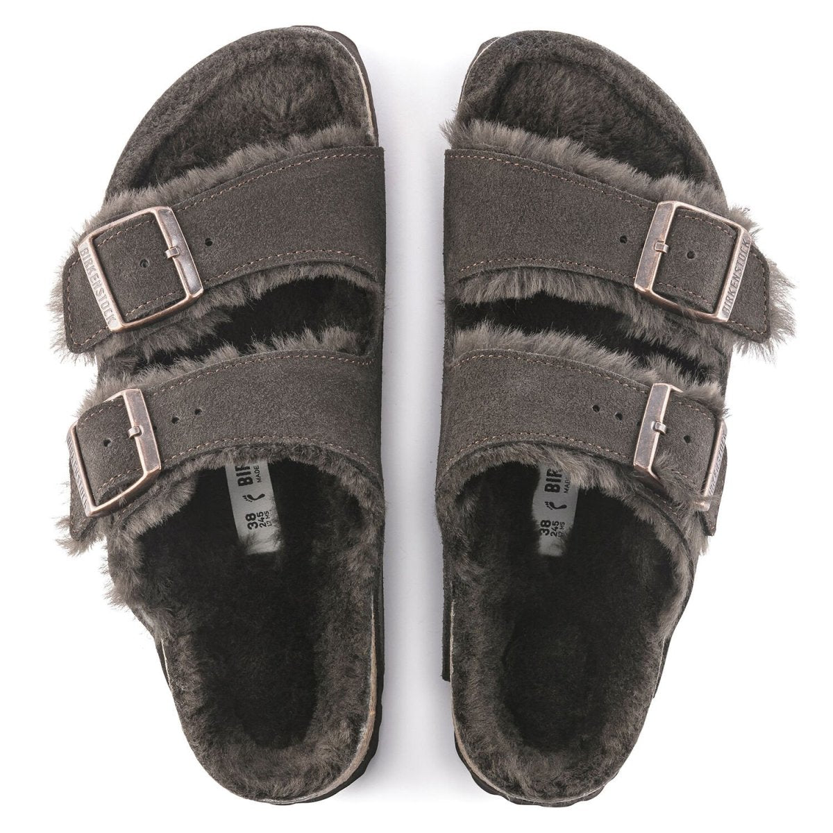Birkenstock Women's Arizona Shearling Mocha - 3002393 - Tip Top Shoes of New York