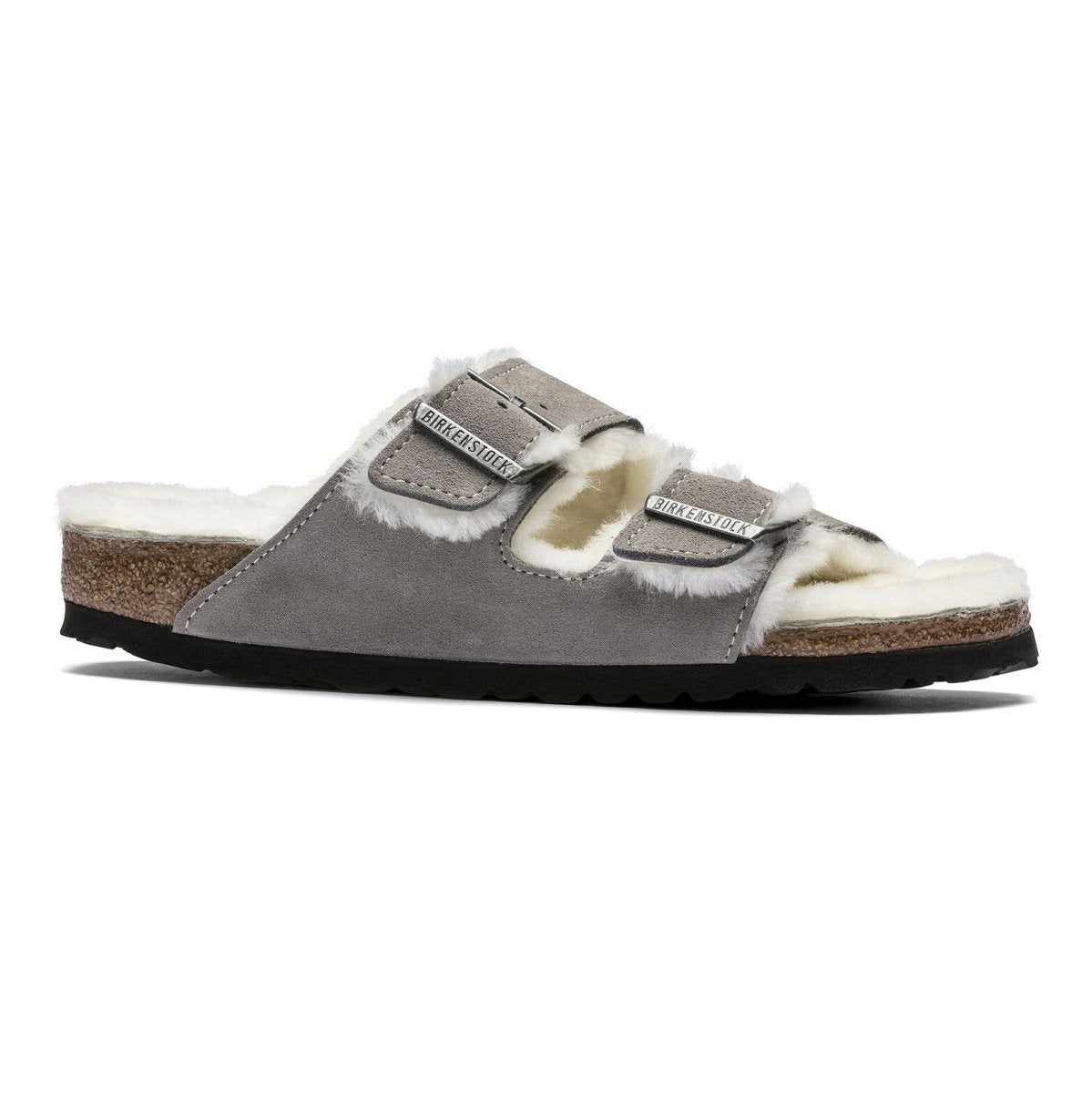 Birkenstock Womens Arizona Big Buckle Shearling Sandal Women's Cream 40 (US 9)