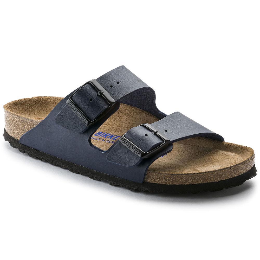 Birkenstock Women's Arizona Soft Footbed Navy Birko-Flor - 1035712 - Tip Top Shoes of New York