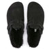 Birkenstock Women's Boston Black Suede/Shearling - 1028520 - Tip Top Shoes of New York