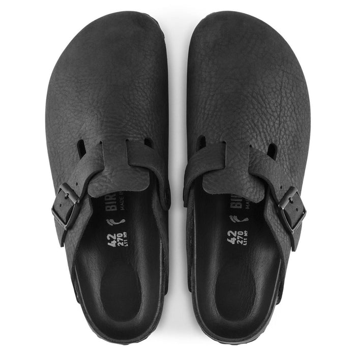Birkenstock Women's Boston Exquisite Black Leather - Tip Top Shoes of ...