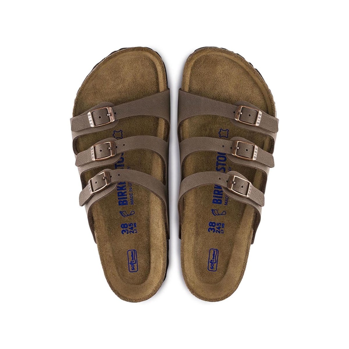 Birkenstock Women's Florida Soft Footbed Mocha Birkibuc - 336236 - Tip Top Shoes of New York