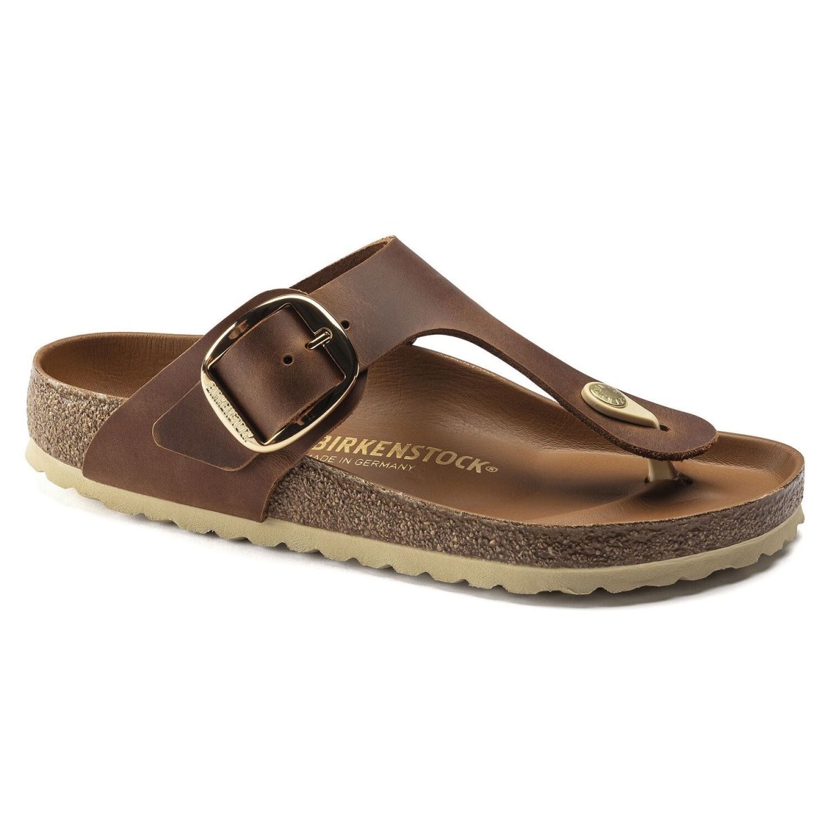 Birkenstock Women's Gizeh Big Buckle Cognac Leather - 999219 - Tip Top Shoes of New York