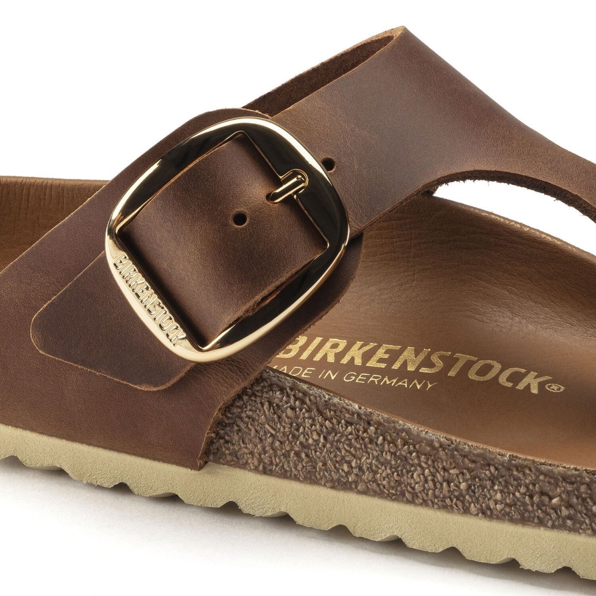 Birkenstock Women's Gizeh Big Buckle Cognac Leather - 999219 - Tip Top Shoes of New York