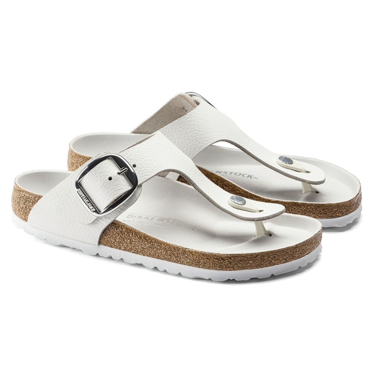 Birkenstock Women's Gizeh Big Buckle White Leather - 999227 - Tip Top Shoes of New York