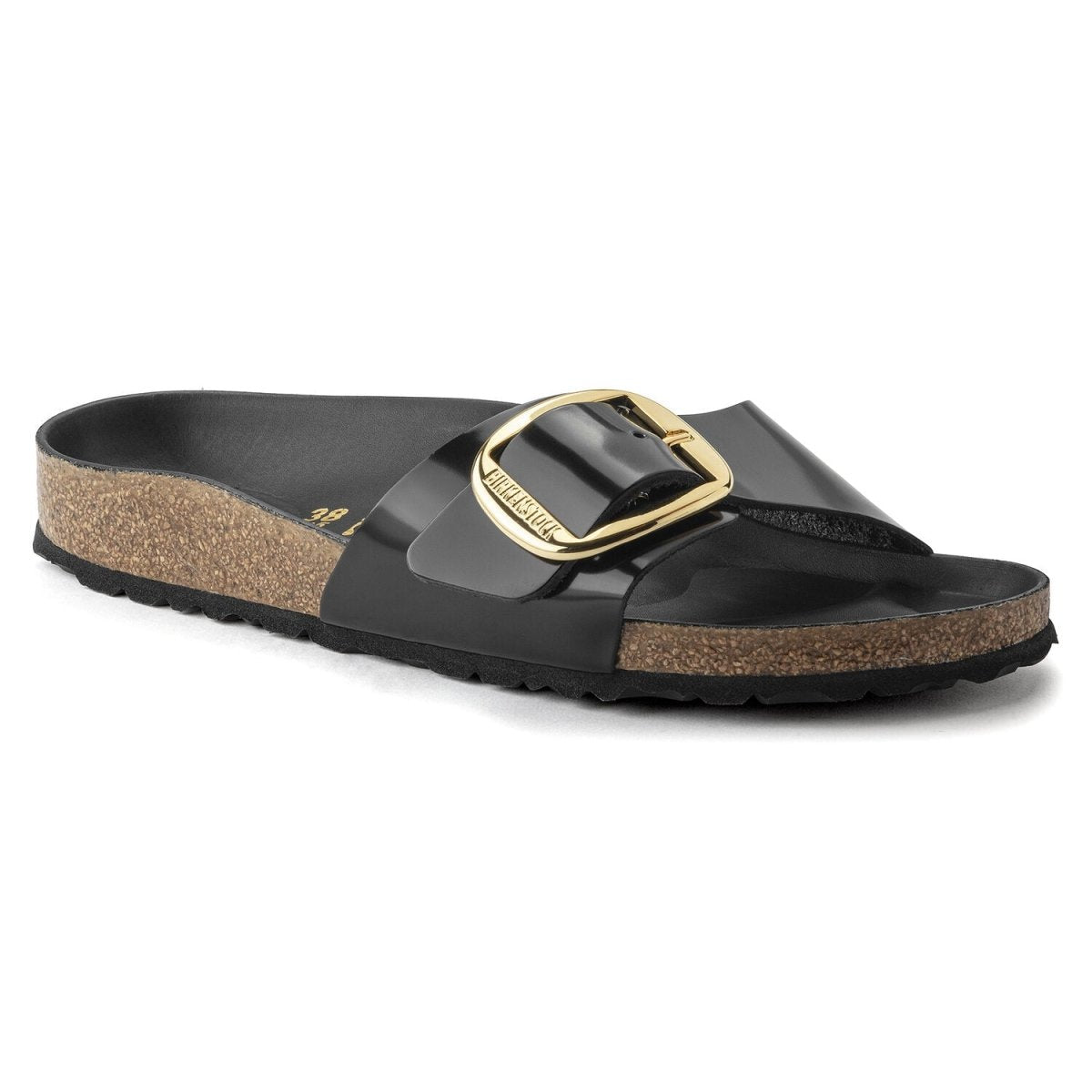 Birkenstock Women's Madrid Big Buckle High Shine Black - 3004443 - Tip Top Shoes of New York