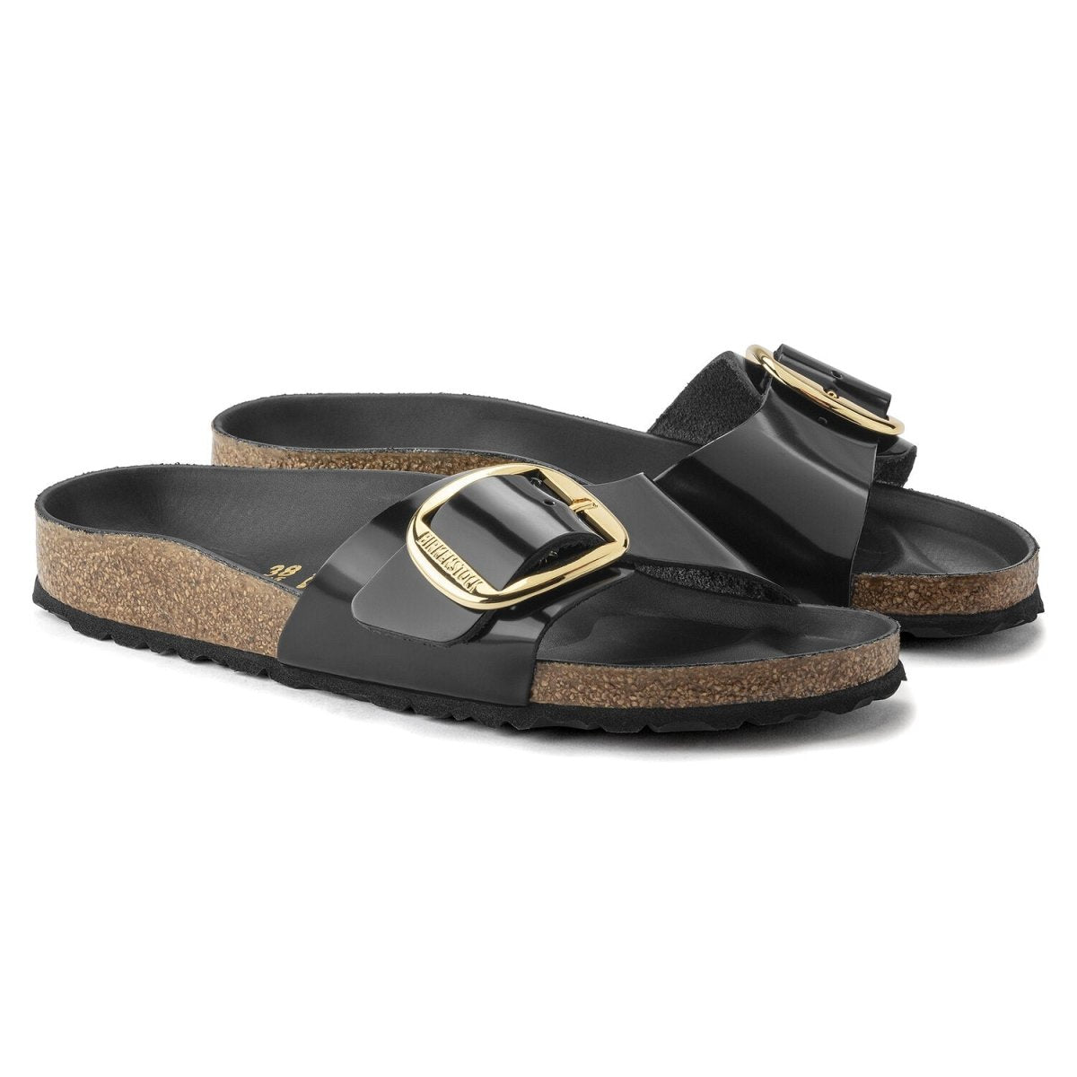 Birkenstock Women's Madrid Big Buckle High Shine Black - 3004443 - Tip Top Shoes of New York