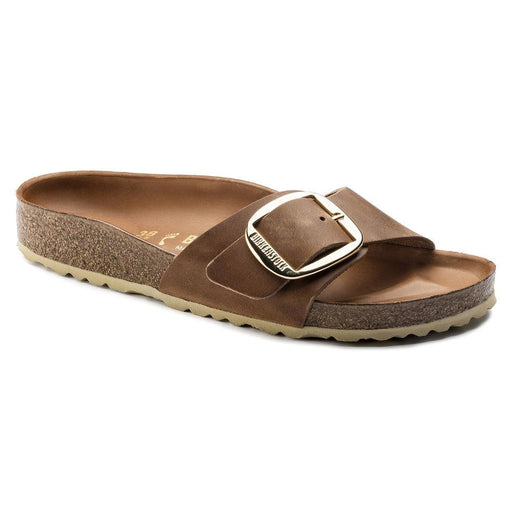 Birkenstock Women's Madrid Big Buckle Oiled Leather Cognac - 351214 - Tip Top Shoes of New York