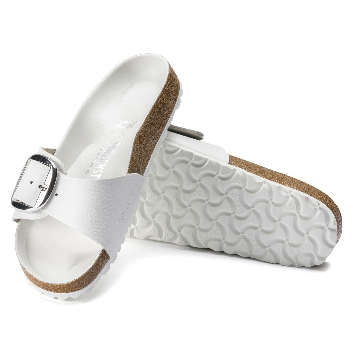 Birkenstock Women's Madrid Big Buckle White Leather - 9000368 - Tip Top Shoes of New York