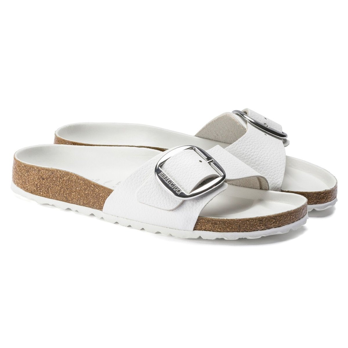 Birkenstock Women's Madrid Big Buckle White Leather - 9000368 - Tip Top Shoes of New York