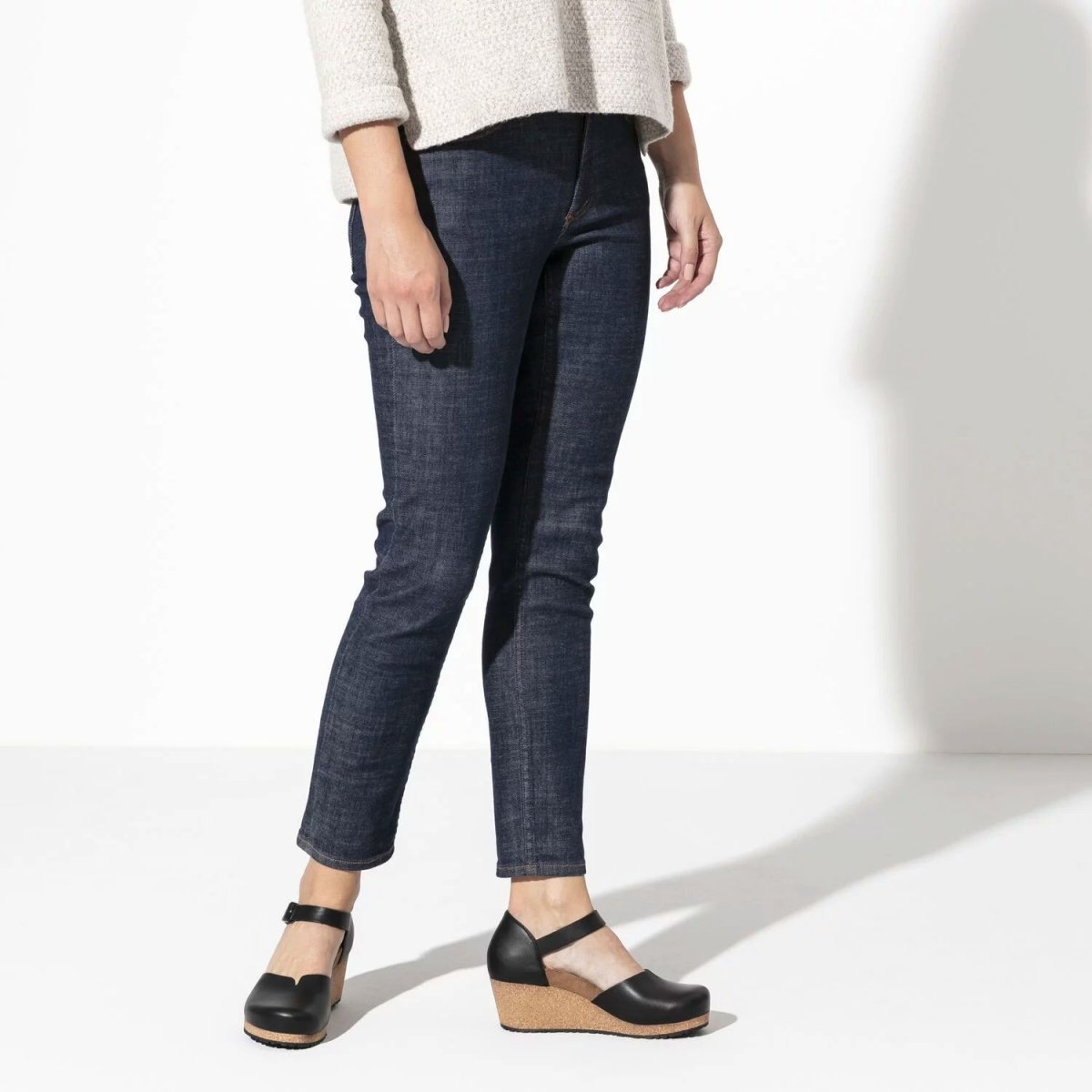 Birkenstock Women's Mary Natural Leather Black - 928434 - Tip Top Shoes of New York