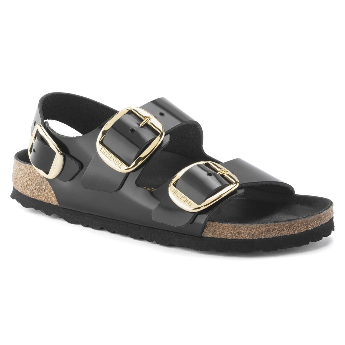 Birkenstock Women's Milano Big Buckle High Shine Black - 3012504 - Tip Top Shoes of New York