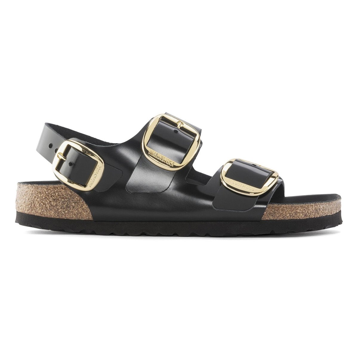 Birkenstock Women's Milano Big Buckle High Shine Black - 3012504 - Tip Top Shoes of New York