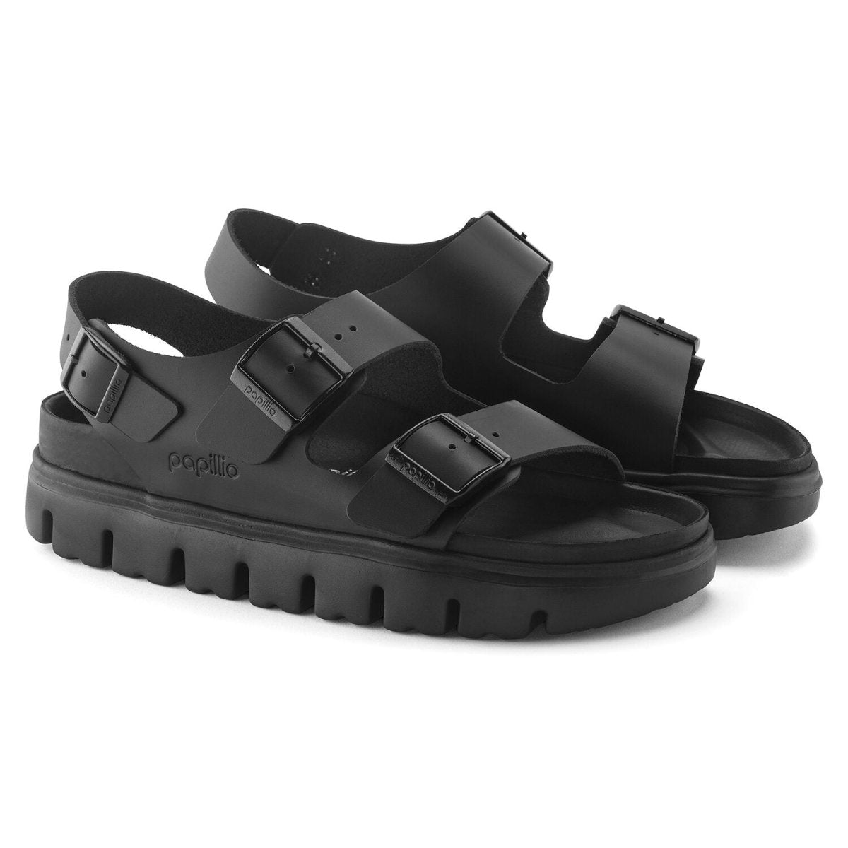 ビルケンシュトック Milano Chunky Exquisite Birkenstock Women's Milano Chunky Exquisite Black Leather – Tip