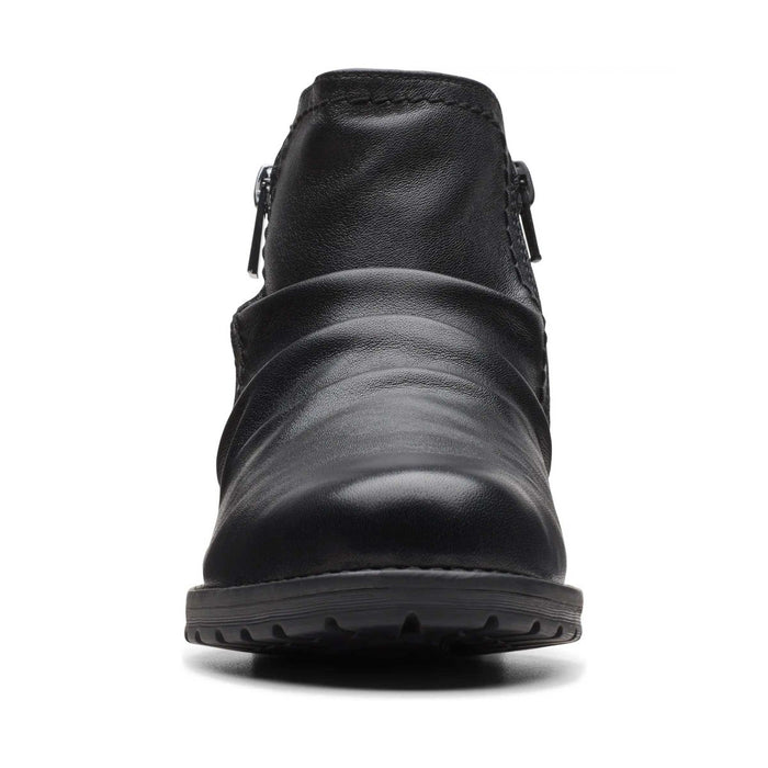 Clarks Women's Aspra Walk Black Leather Waterproof - 3013447 - Tip Top Shoes of New York