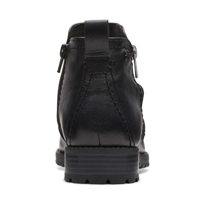 Clarks Women's Aspra Walk Black Leather Waterproof - 3013447 - Tip Top Shoes of New York