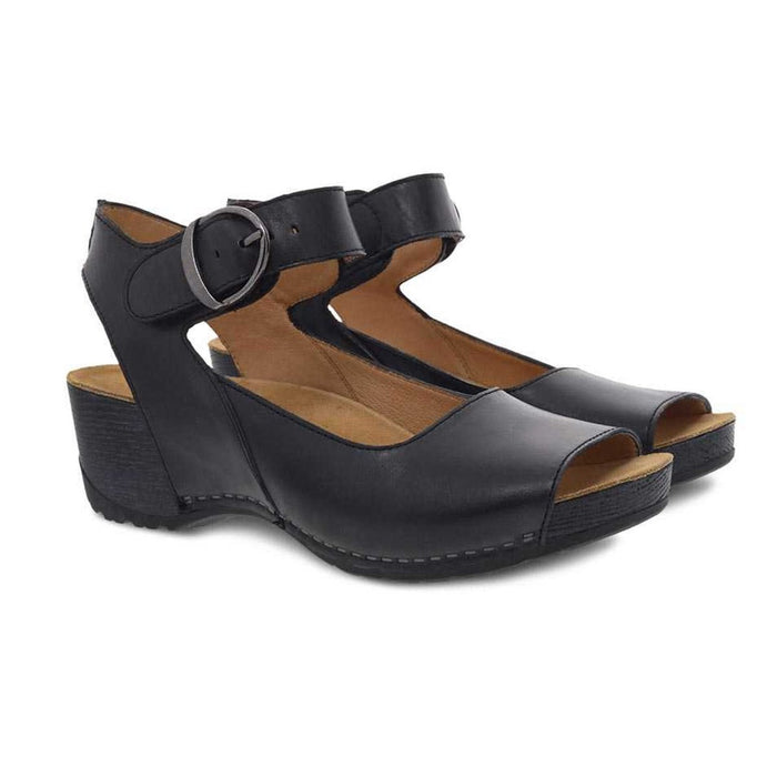 Dansko Women's Tiana Black Burnished Calf - 3002992 - Tip Top Shoes of New York